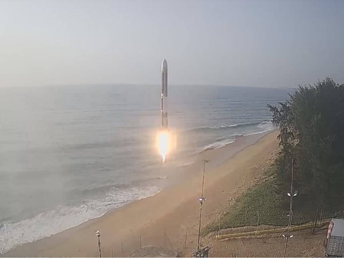 IIT Madras' startup Agnikul launches world's 1st rocket with fully 3D-printed engine