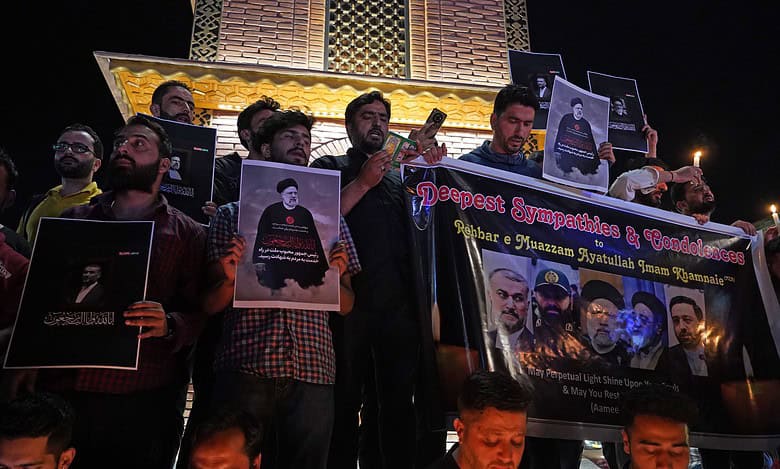 Shia Muslims in Kashmir mourn death of Iranian President Raisi