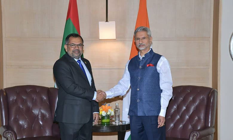 EAM S Jaishankar with Maldivian counterpart Moosa Zameer