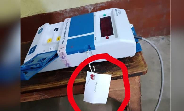 5 EVMs found with BJP tags on them, alleges TMC, asks EC to act