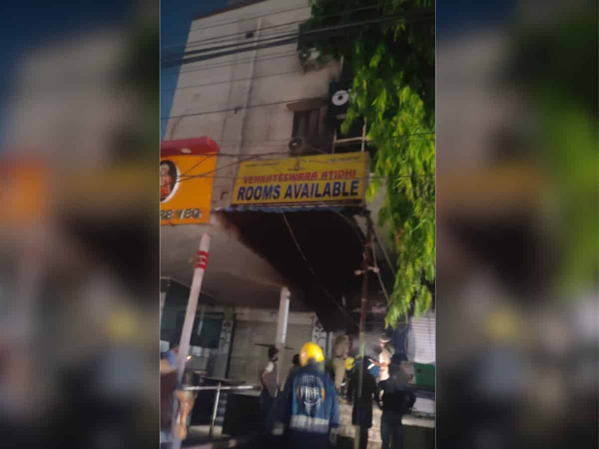 Fire breaks out in hotel in Chaitanyapuri, couple hurt