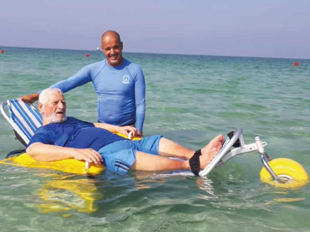 Free 'floating chair' service launched at Sharjah beech