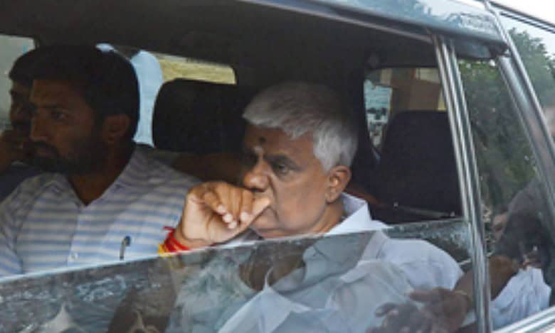 H.D. Revanna heads to father Deve Gowda's house after release from prison