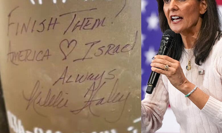 ‘Finish Them’, US Republican leader Nikki Haley writes on Israeli shell