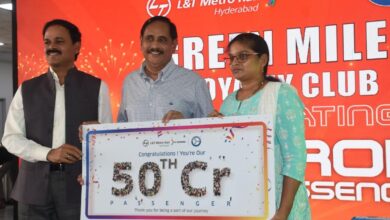 Hyderabad metro rail surpasses 50 crore riders milestone