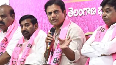 KTR targets Congress led Telangana govt on paddy procurement