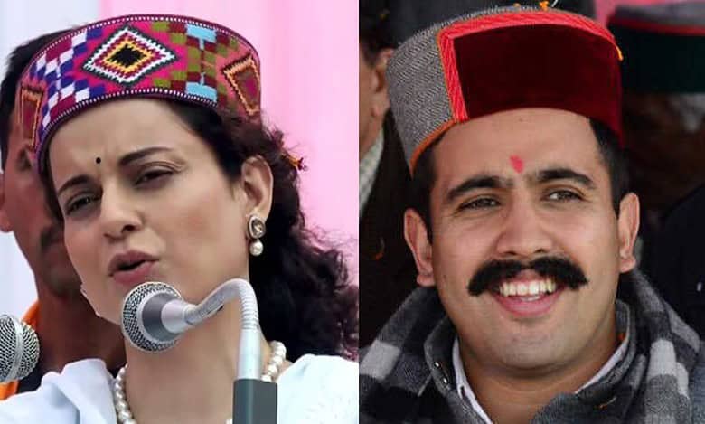 Celebrity Kangana vs 'royal' Vikramaditya on Himachal's Mandi seat