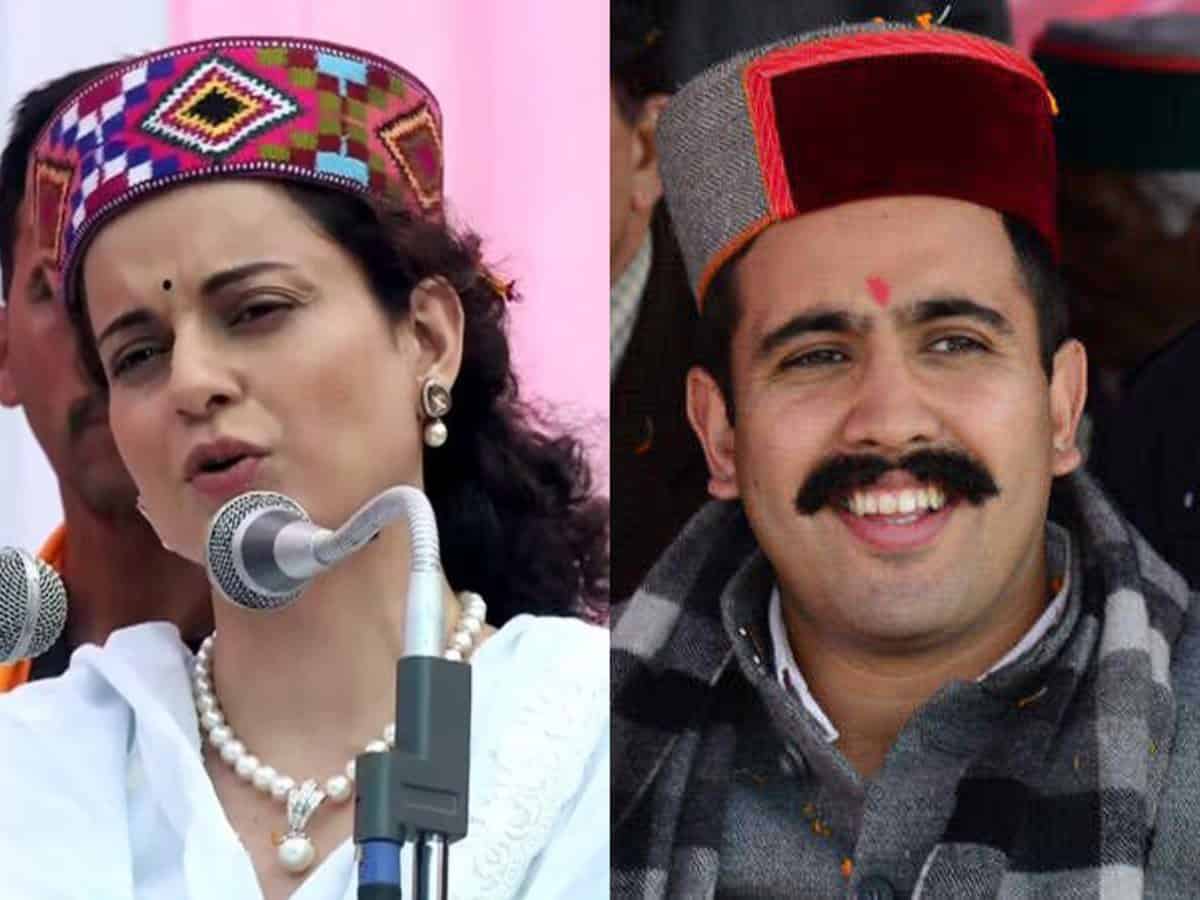 Celebrity Kangana vs 'royal' Vikramaditya on Himachal's Mandi seat