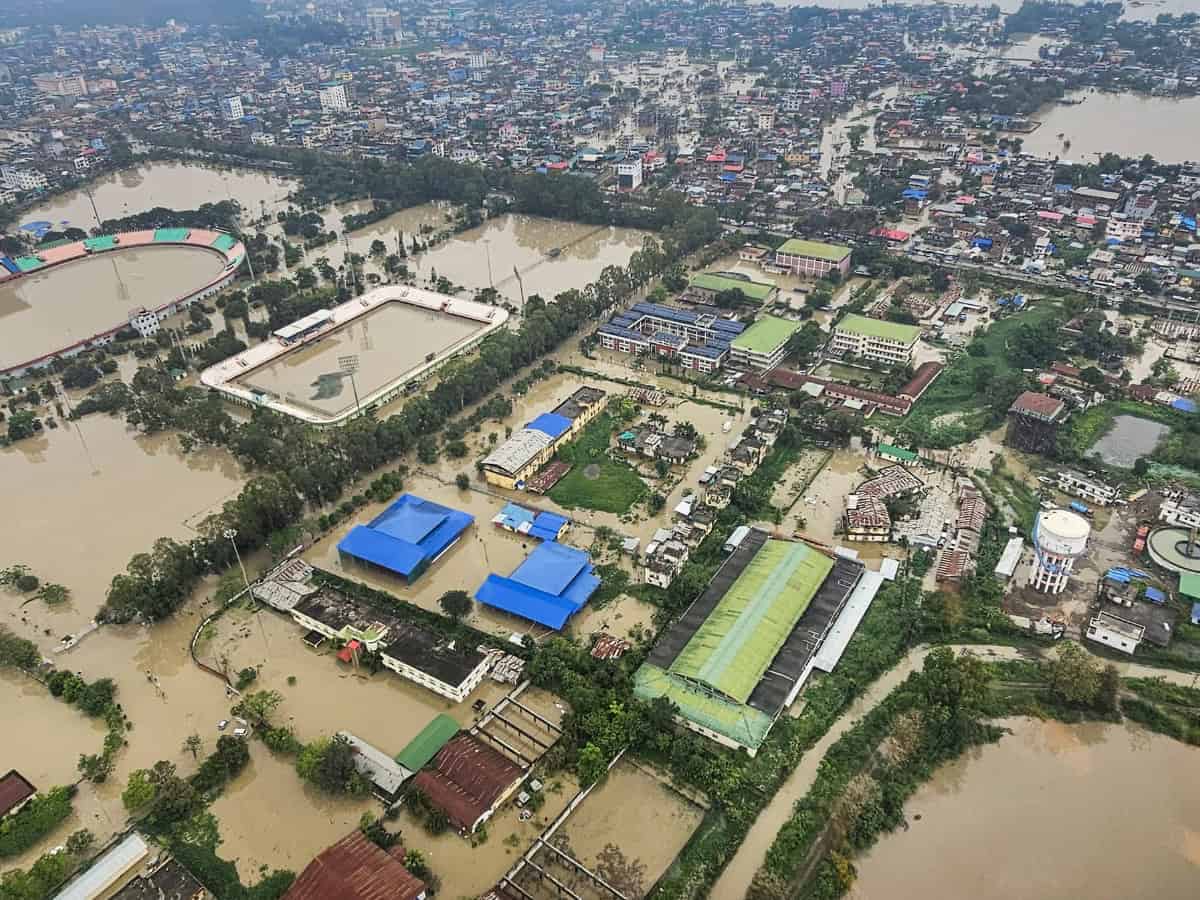 Troops rescue 1K people from floods in Manipur, relief ops on: Assam Rifles