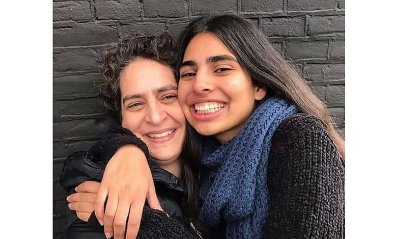 Miraya Vadra with her mother Priyanka Gandhi Vadra