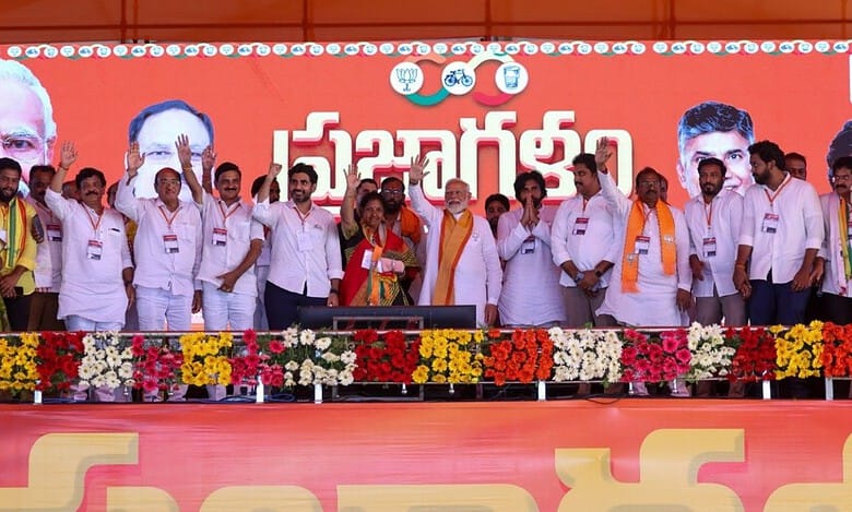Prime Minister Narendra Modi in Andhra Pradesh