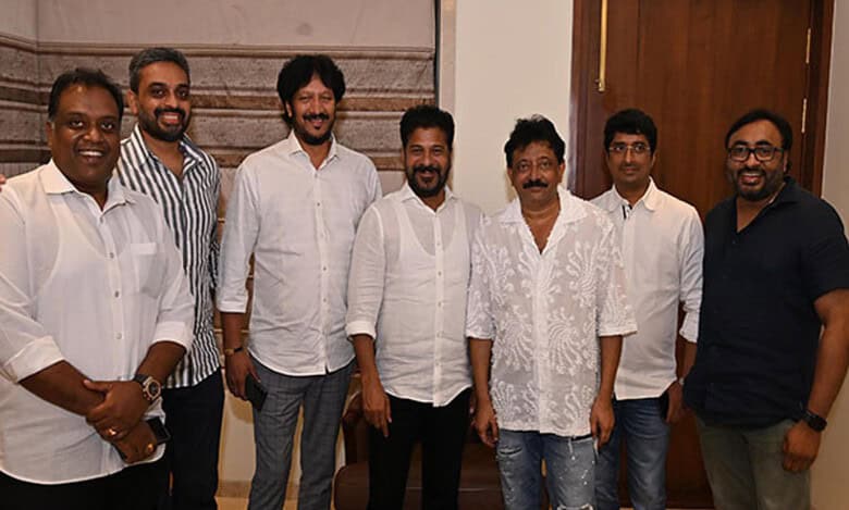 Telangana CM Revanth meets filmmakers RGV, Anil Ravipudi, Harish Shankar