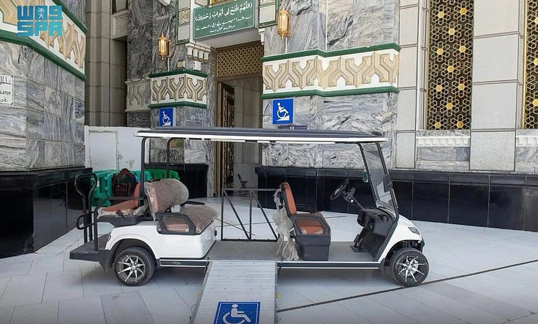 Various services provided for disabled visitors at Grand Mosque