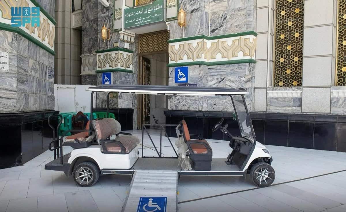 Various services provided for disabled visitors at Grand Mosque