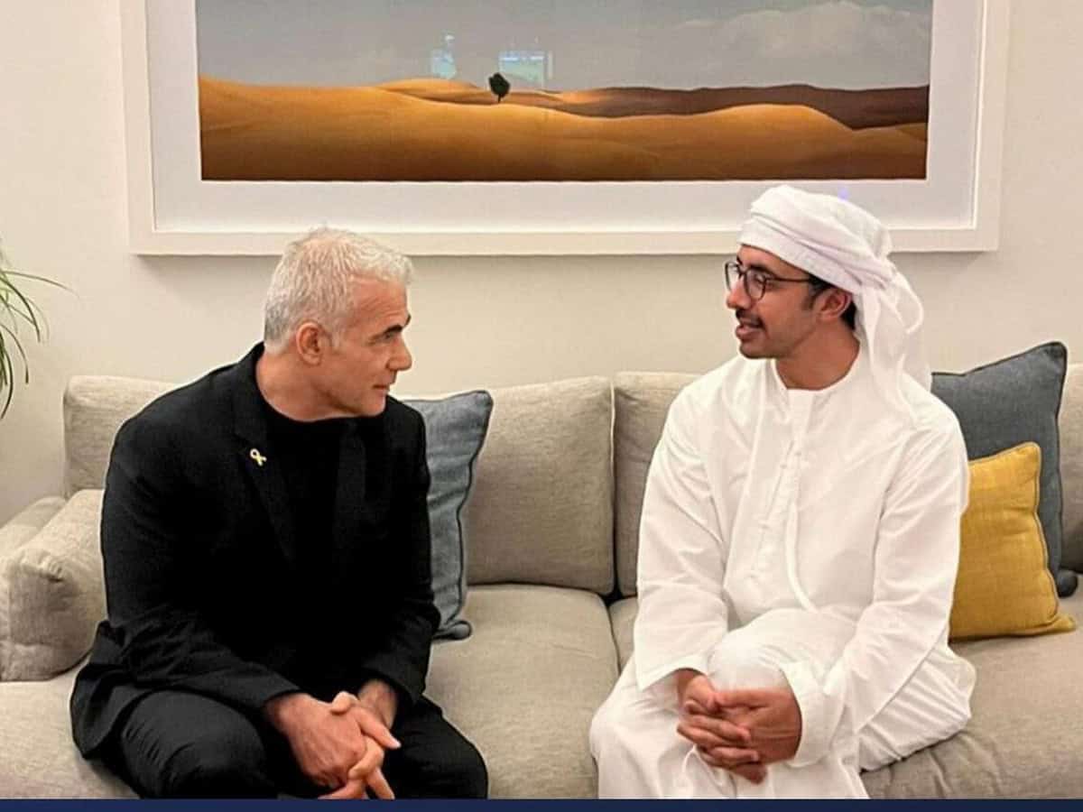 UAE FM, Israeli opposition leader meet in Abu Dhabi