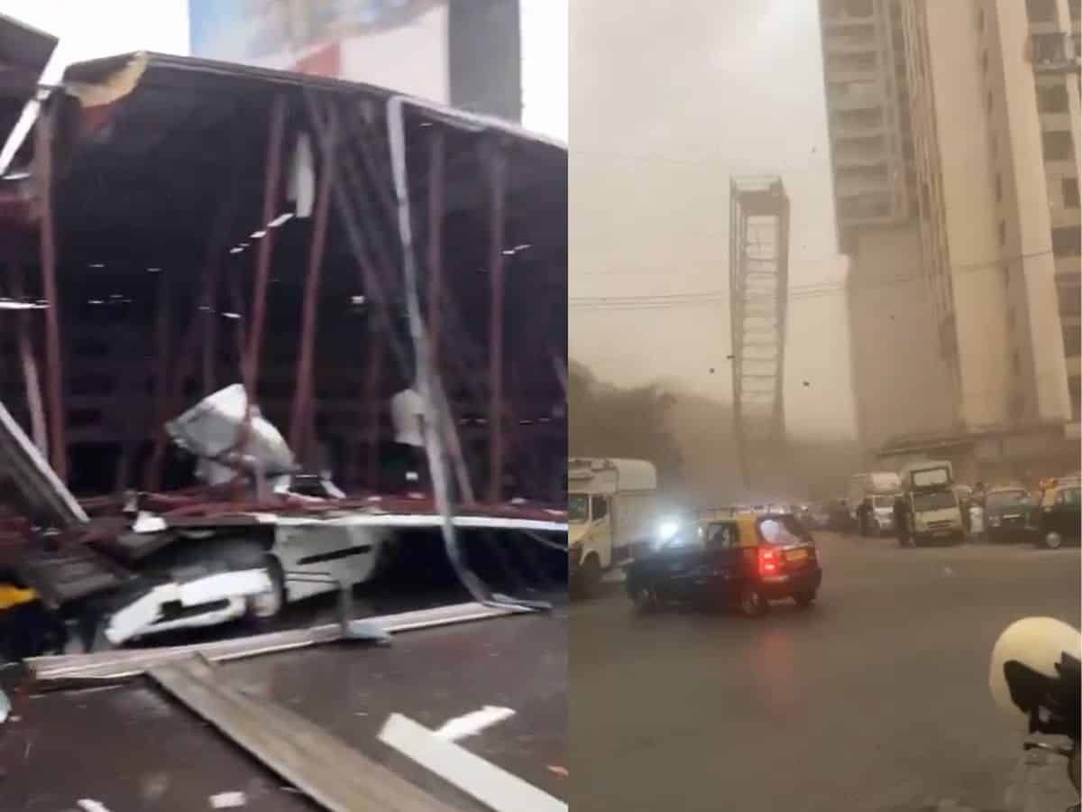 Mumbai: 7 injured in hoarding collapse amid rain and gusty wind