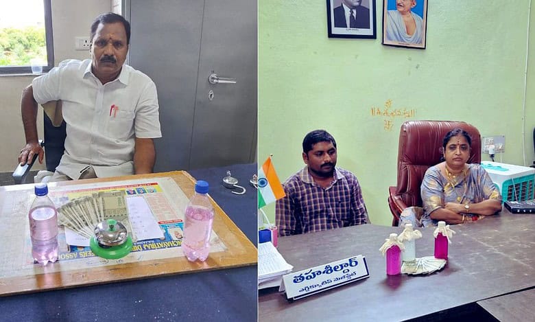 Three government employees including an MRO in ACB net for accepting bribes in two separate cases on Monday.