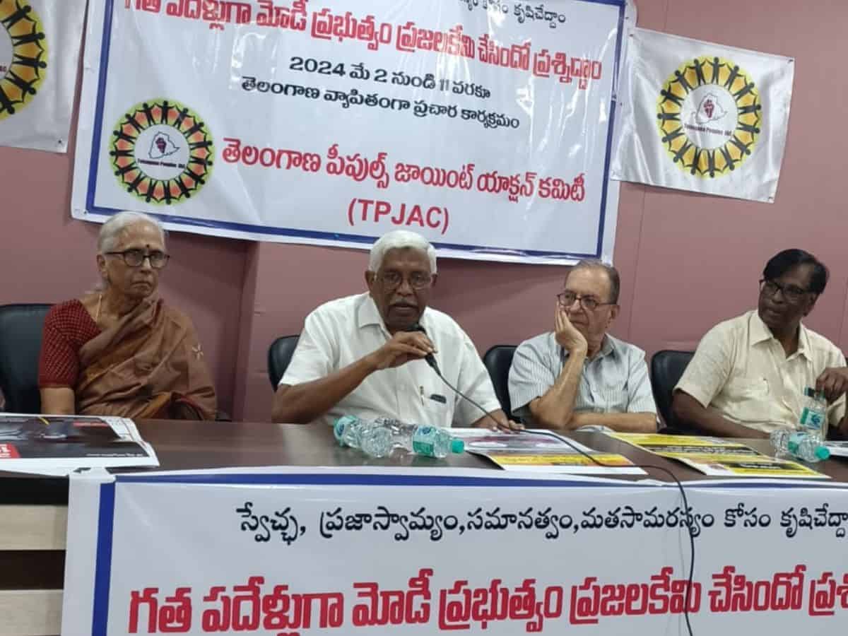 TJS chief Prof M Kodandaram said that a state-wide campaign has been launched cutting across political affiliations, to expose the Modi government’s failures and the anti-people policies of the BJP till May 11.