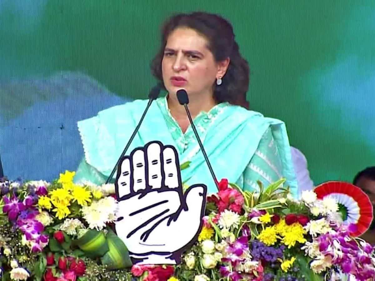 “Let Modi and his ministers do the ‘Naatu Naatu’ dance from RRR movie, while Revanth Reddy and Rahul (RRR) will give the country an efficient government which will raise the respect for our country in the world,” Priyanka Gandhi says.