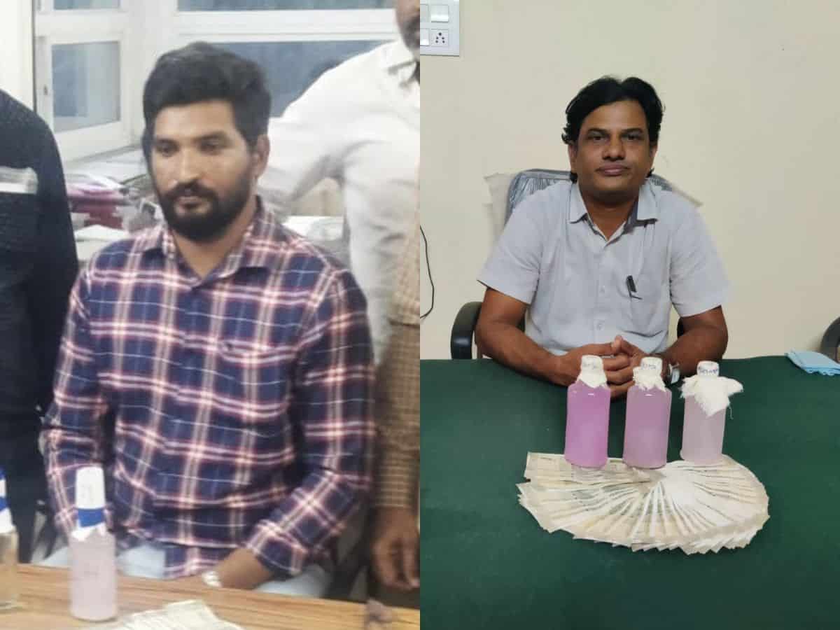 The Anti-corruption bureau (ACB) sleuths arrest two government employees who red-handed while accepting bribe in two separate incidents in the state.