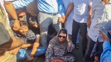 JK: Mehbooba alleges PDP workers detained on polling day, holds protest; police lathicharge crowd
