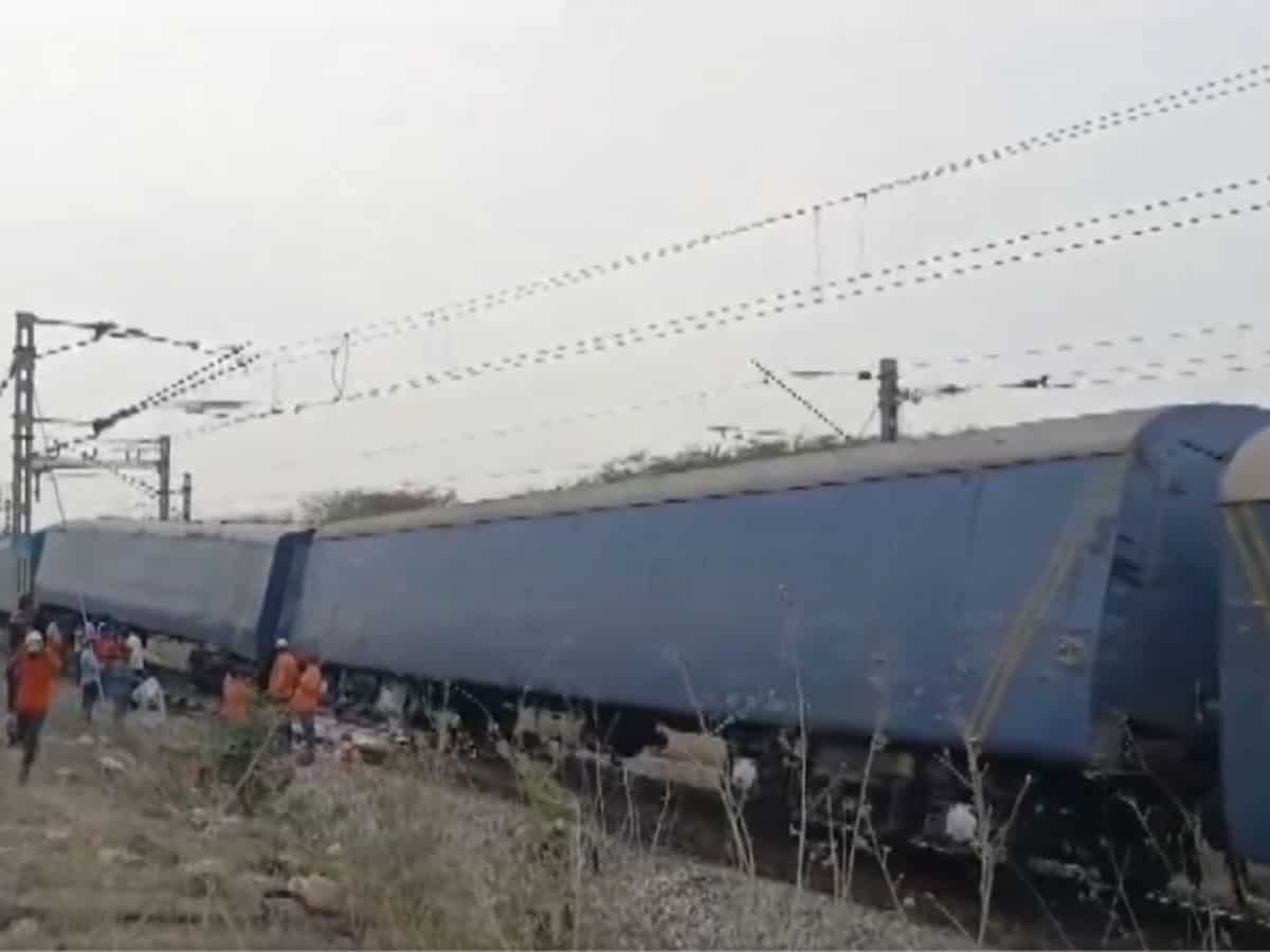Telangana: Goods train derailed on Guntur-Secunderabad route