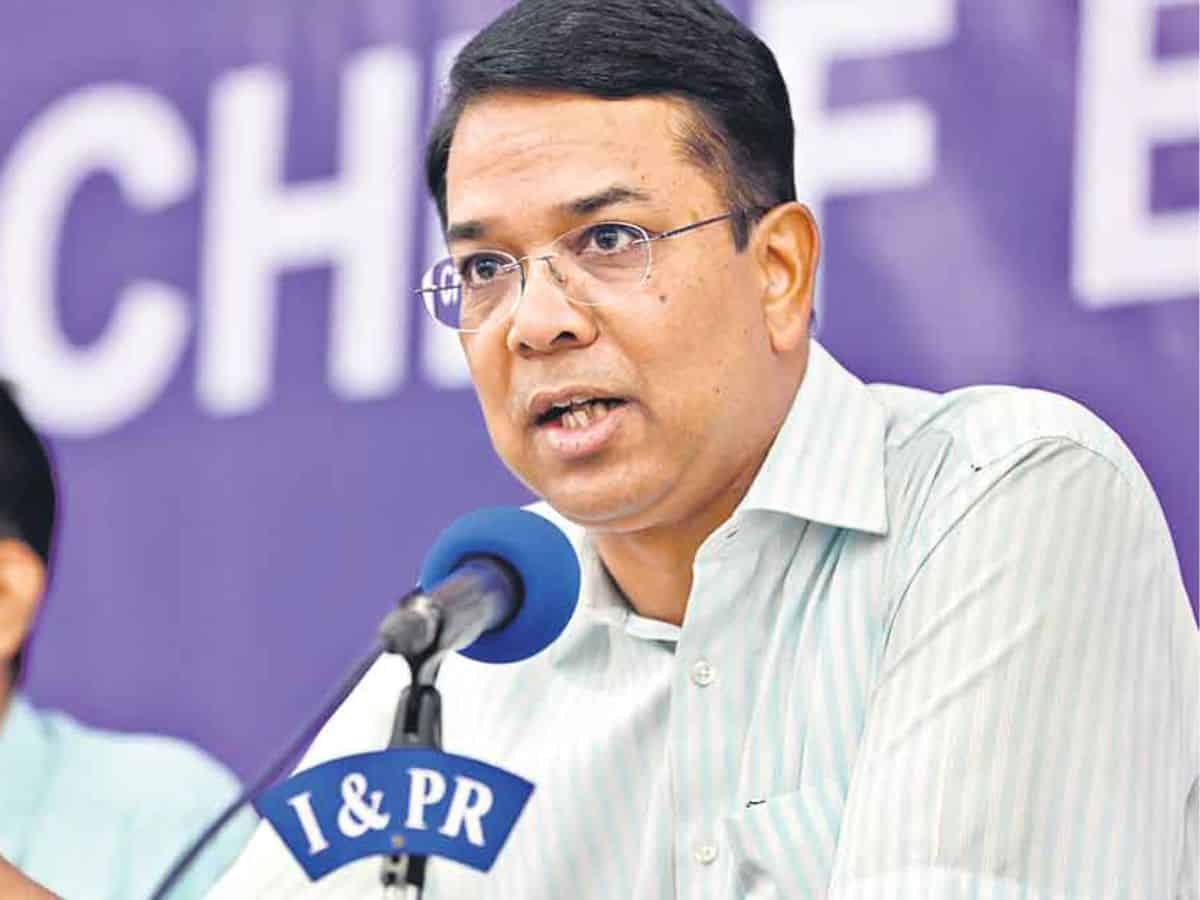CEO Vikas Raj reviews the preparedness of conduct of polls on May 27 for Warangal- Khammam-Nalgonda graduate MLC election.