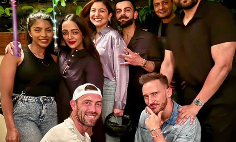 Virat Kohli holds Anushka Sharma close in birthday pic shared by Faf du Plessis