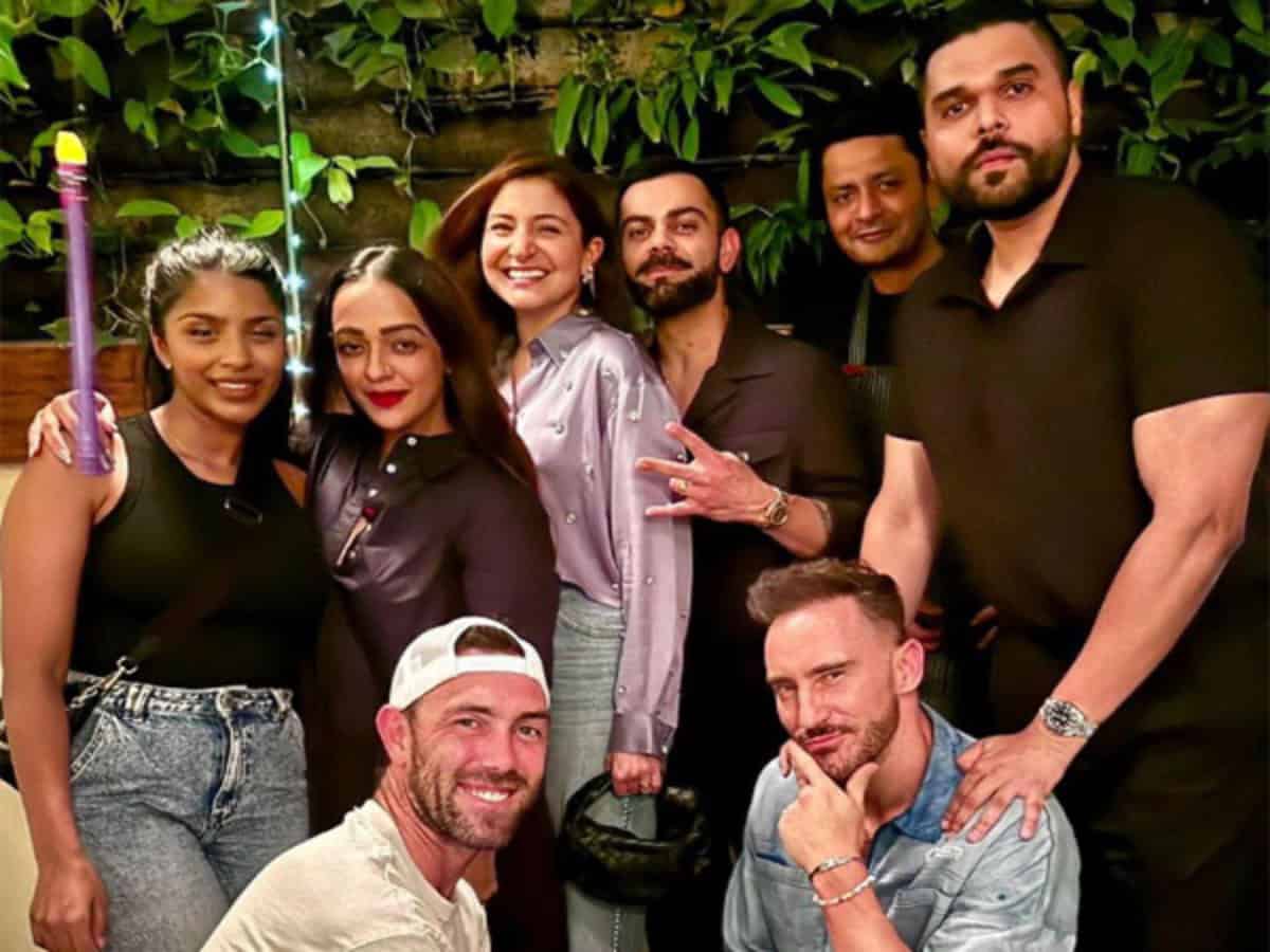 Virat Kohli holds Anushka Sharma close in birthday pic shared by Faf du Plessis