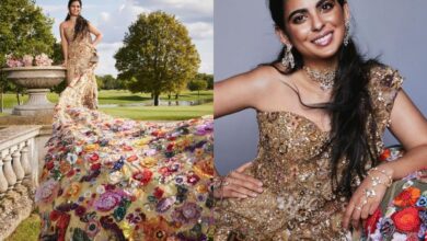 Isha Ambani adds 'floral' touch to Met Gala in Rahul Mishra's sari gown