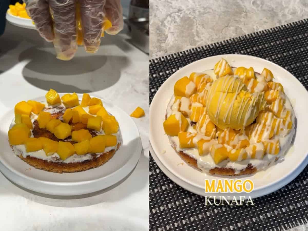 Mango Kunafa, summer season's trending dessert in Hyderabad