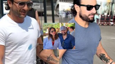 Saif Ali Khan removes Kareena's tattoo, fans say, 'Divorce loading'