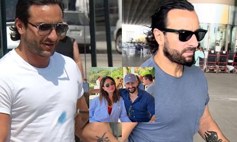 Saif Ali Khan removes Kareena's tattoo, fans say, 'Divorce loading'