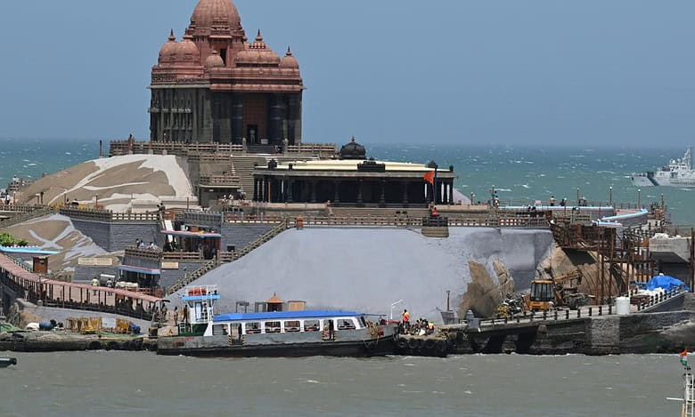PM Modi reaches Kanyakumari for 3-day meditation at Vivekananda Rock Memorial