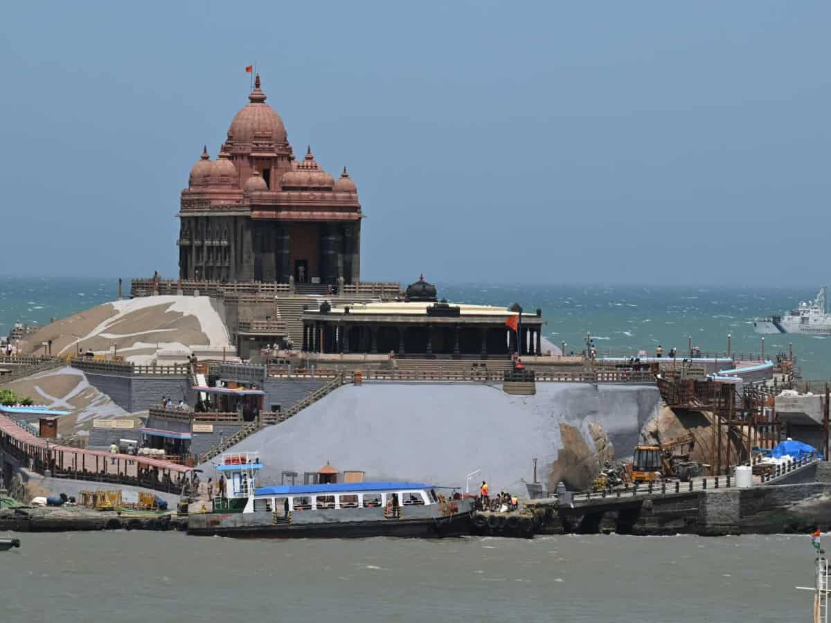 PM Modi reaches Kanyakumari for 3-day meditation at Vivekananda Rock Memorial