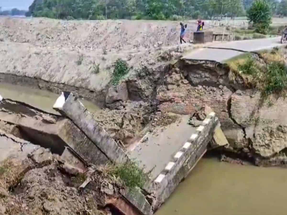 Bridge collapses in Bihar
