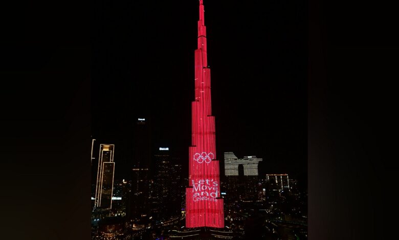 Watch: Burj Khalifa lights up for Olympic Day
