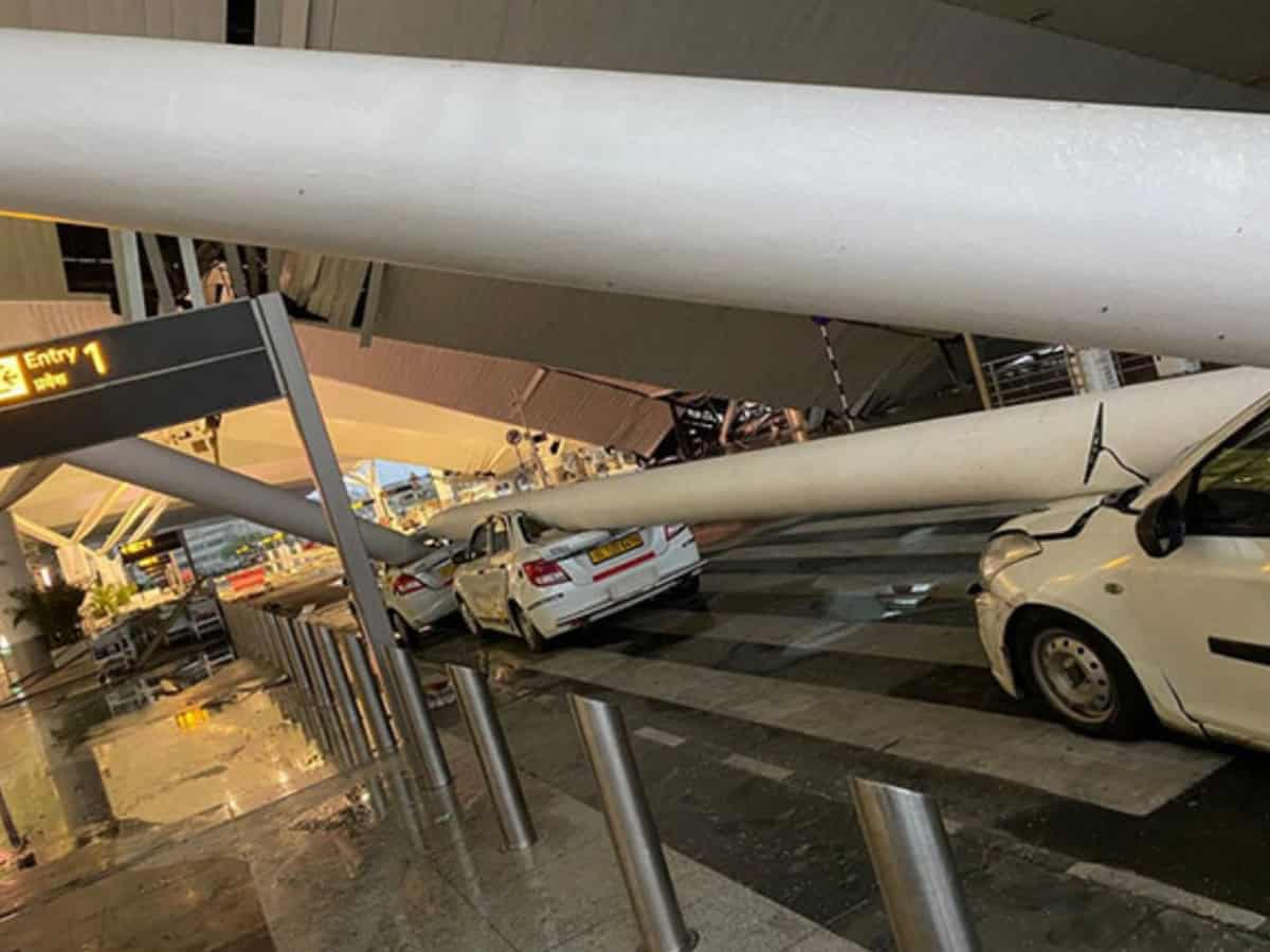 Roof collapse: Flight departures at Delhi airport's T1 suspended till 2 pm