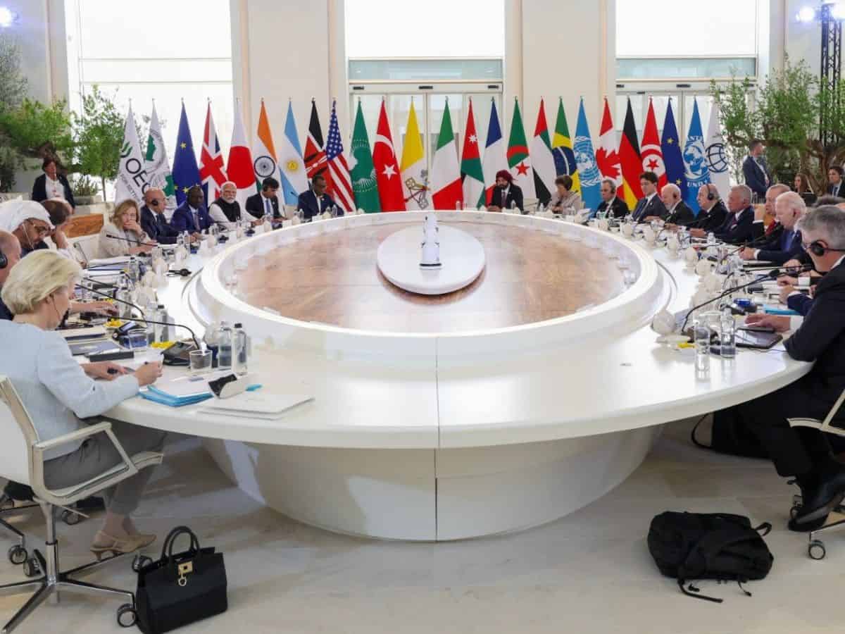 At G7 Outreach session, PM Modi calls for ending monopoly in technology