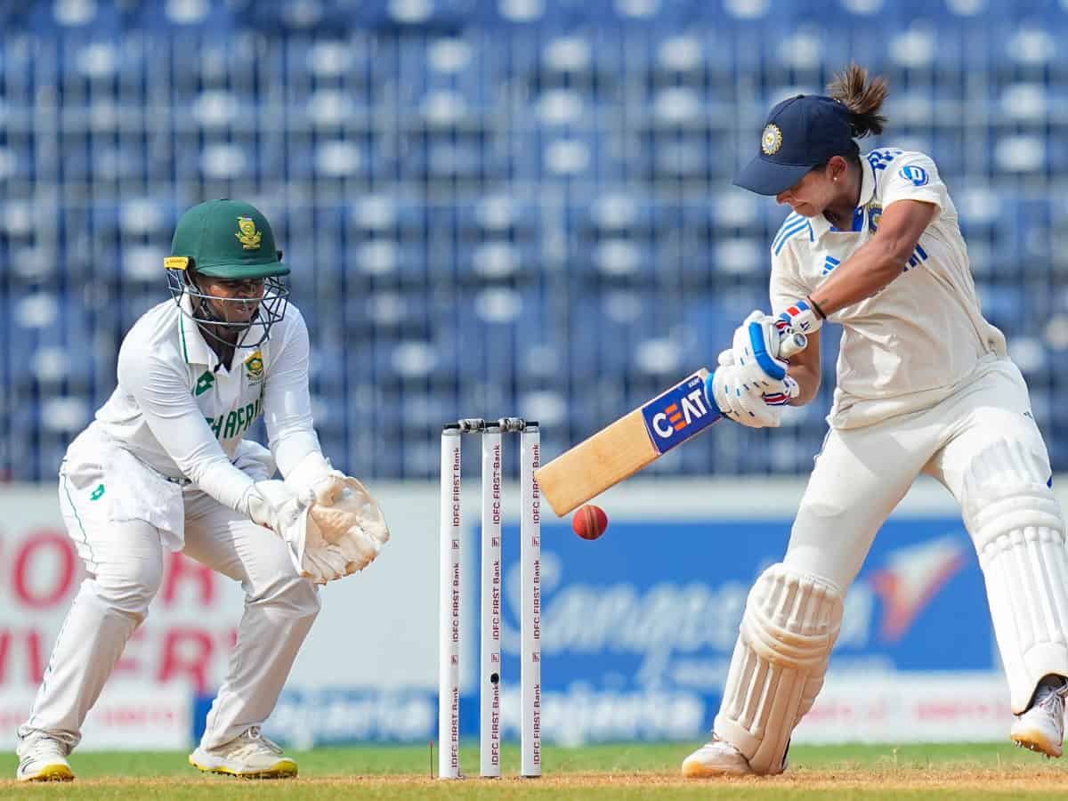 India record highest-ever team total in Women's Test cricket