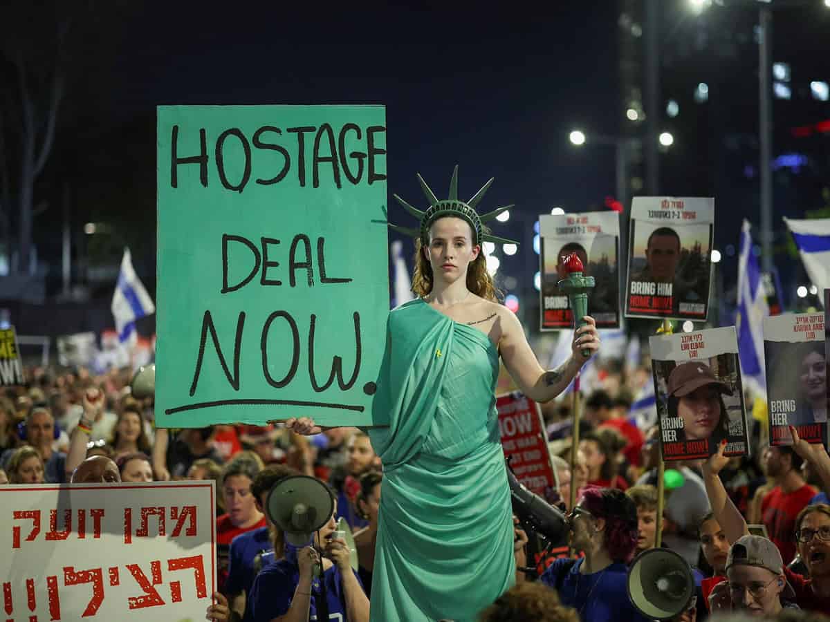 Israel: 120K protesters demand hostage swap deal with Hamas