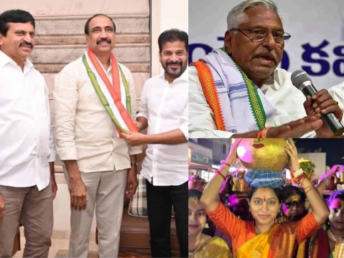 Two-time Jagtial BRS MLA Dr M Sanjay Kumar joins Congress in the presence of Chief Minister A Revanth Reddy and Revenue minister Ponguleti Srinivas Reddy on Monday.