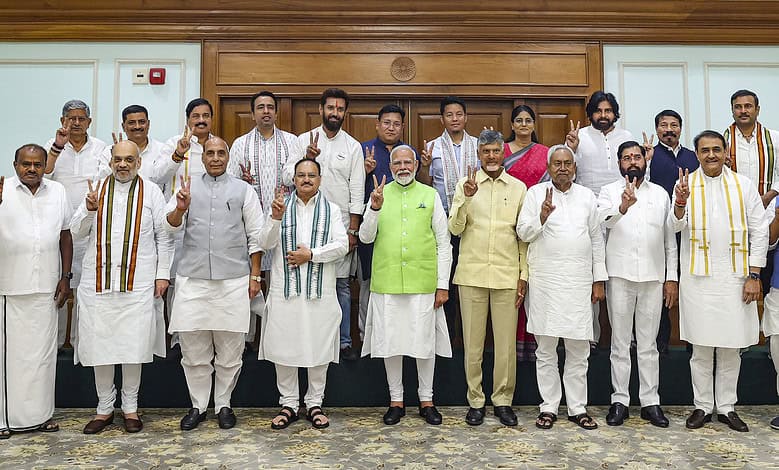 NDA elects PM Modi as leader, gets written support from Naidu, Kumar