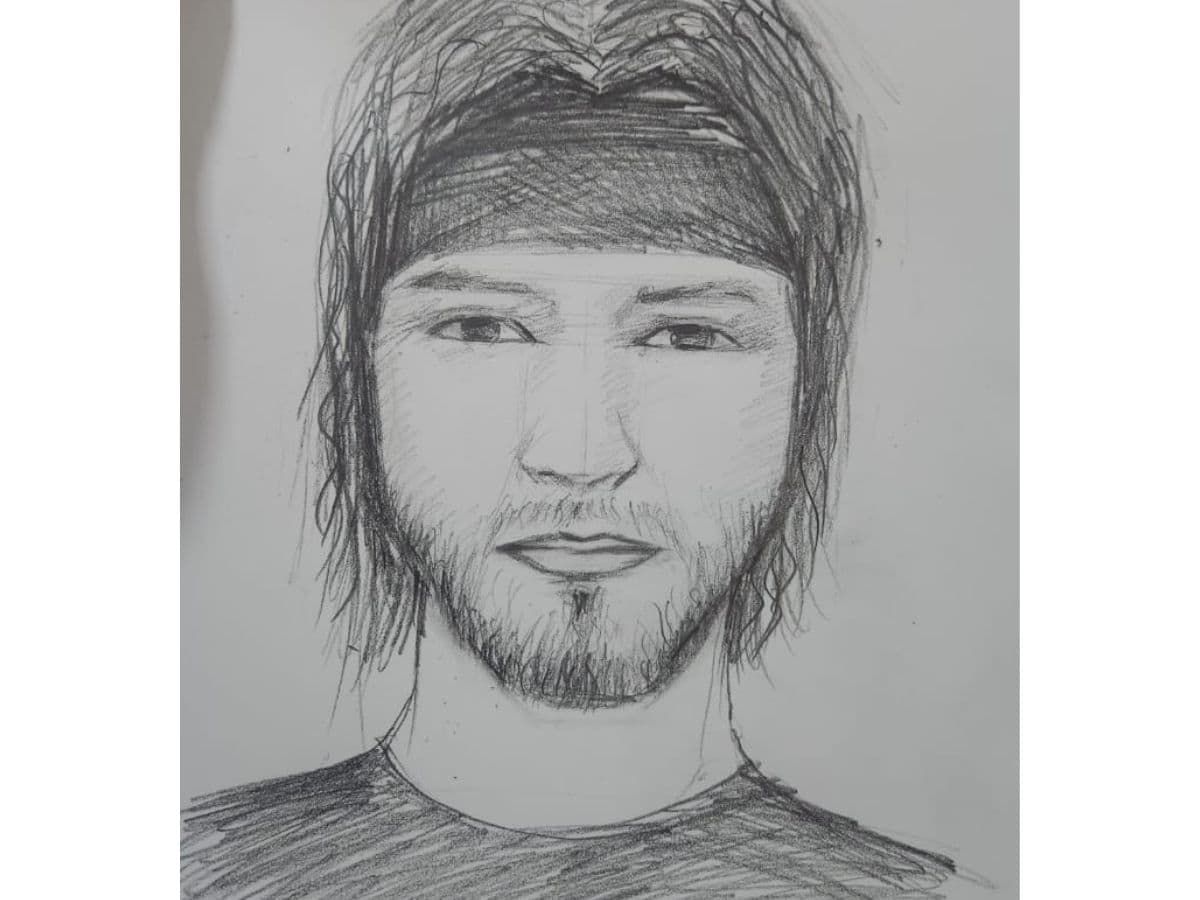 Sketch of a J-K bus terror attack terrorist