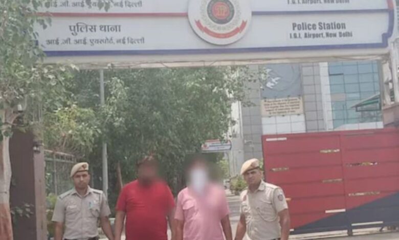 The two thieves were brought to the Rajiv Gandhi International Airport (RGIA) police station on a transit warrant on Saturday.