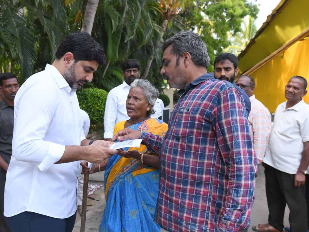 Nara Lokesh hold Praja Darbar in Mangalagiri