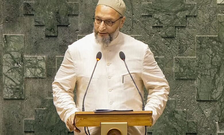 Jai Bhim, Jai Telangana: Asaduddin Owaisi takes oath in Lok Sabha