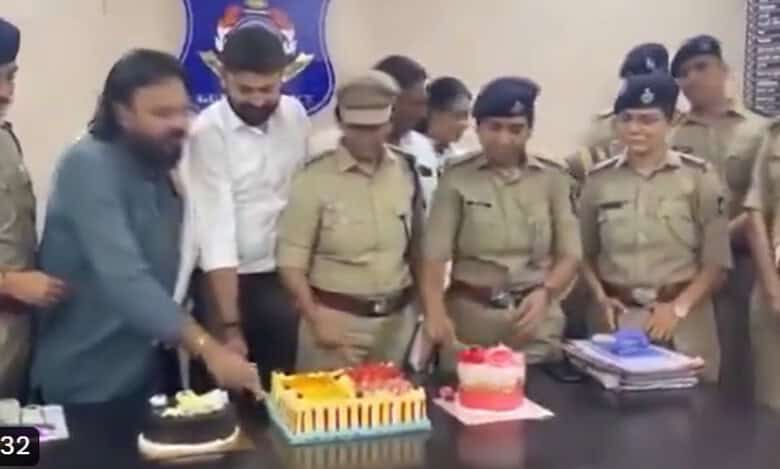 Gujarat BJP leader’s birthday bash in police station draws flak