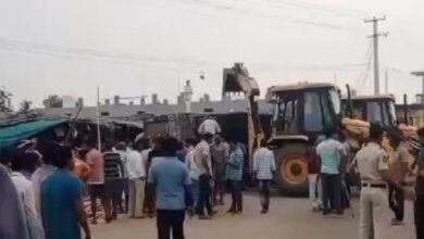Two persons die in Gudur mandal headquarters of Mahabubabad district on Friday, when a truck carrying a load of bamboo sticks accidentally mows down the crowd waiting for a bus.
