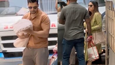 Watch: First glimpse of Varun Dhawan, Natasha's newborn